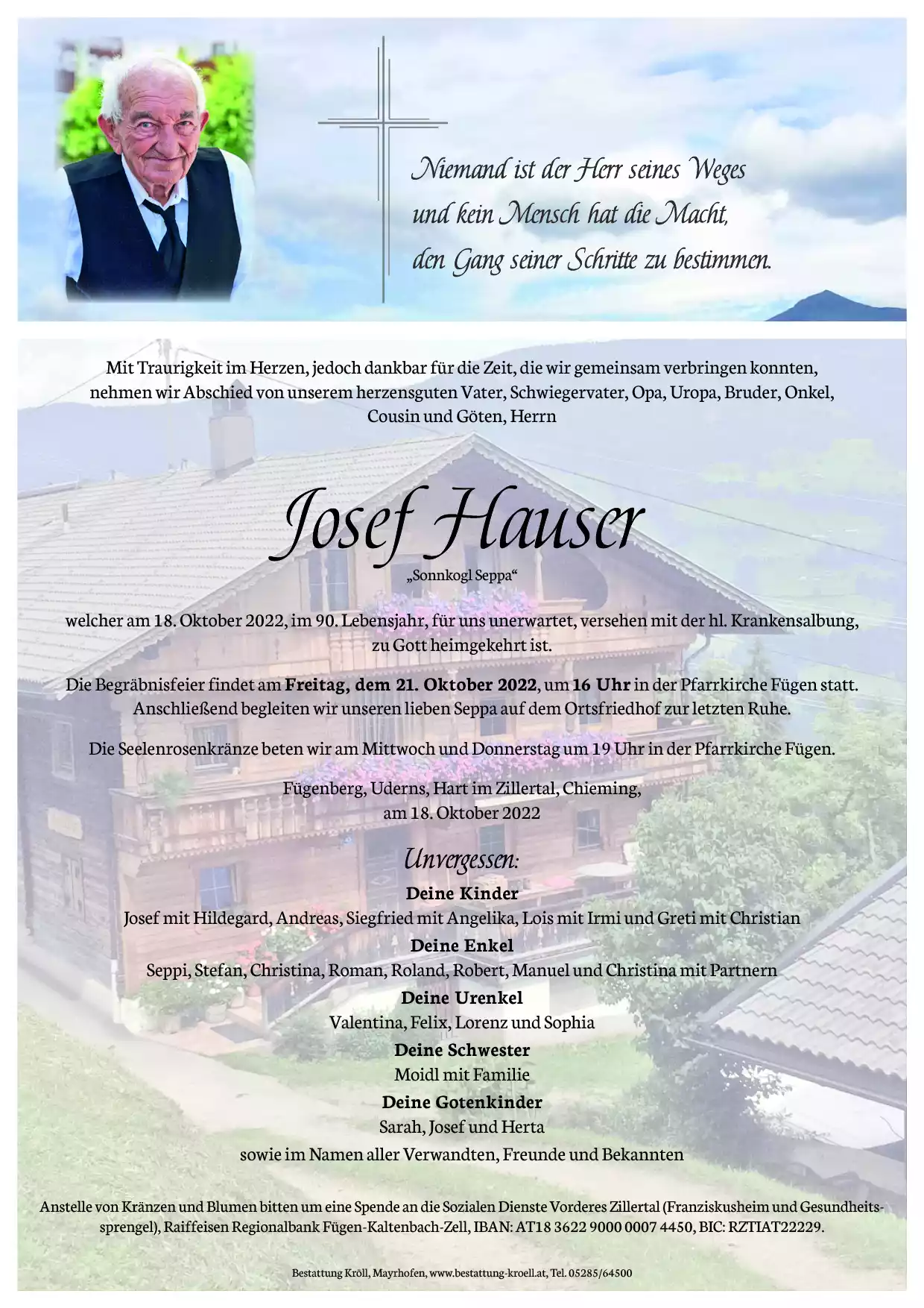 Parte von Josef Hauser